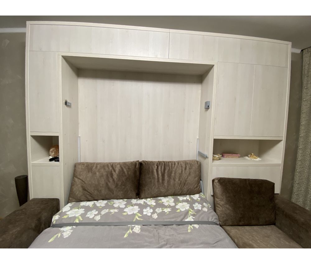 Шкаф-кровать трансформер  с большим диваном и мини-столиком: Л. Беды, 45