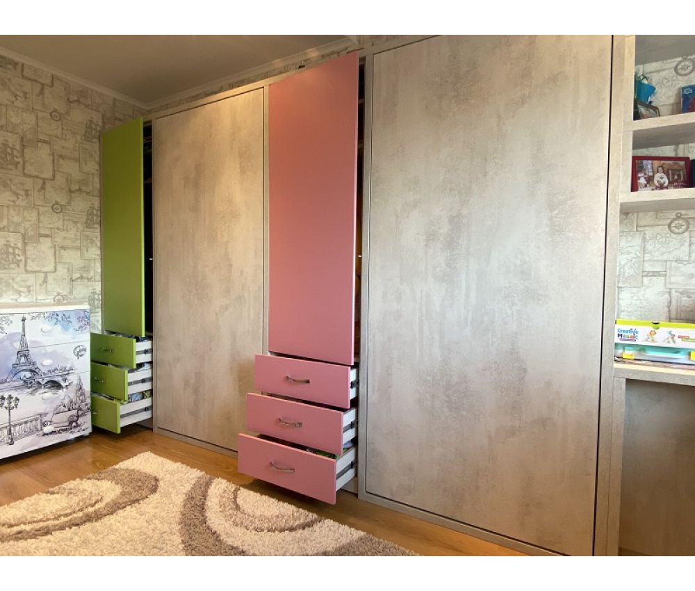 Детская с 2-мя кроватями трансформер и письменным рабочим местом: ул. Уборевича