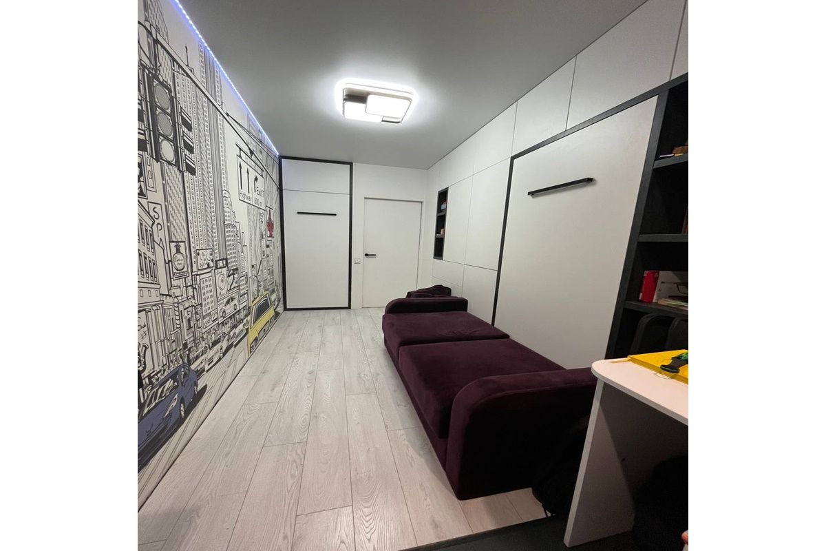  Интеллектуальная система для детской: два спальных места, рабочая зона и хобби-уголок в 13.5 м²