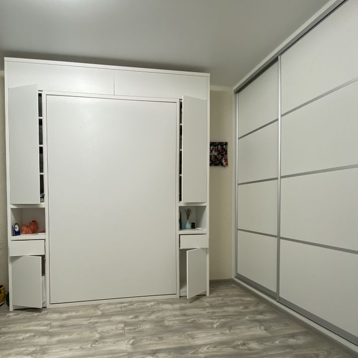 Шкаф-перегородка в гостиную из лакобеля  "Гласс"