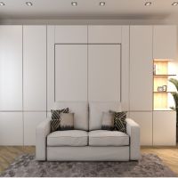 Кровать трансформер в стене  с  диваном  "Урри"